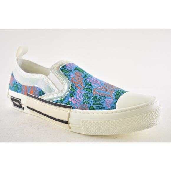 Dior Mens B23 Shawn Stussy Multicolor Logo Low Top Slip On Flat Sneaker 44 11 - Picture 4 of 13